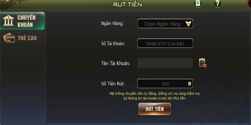 rút tiền B52 Club Các bước thực hiện rút tiền B52 Club đơn giản